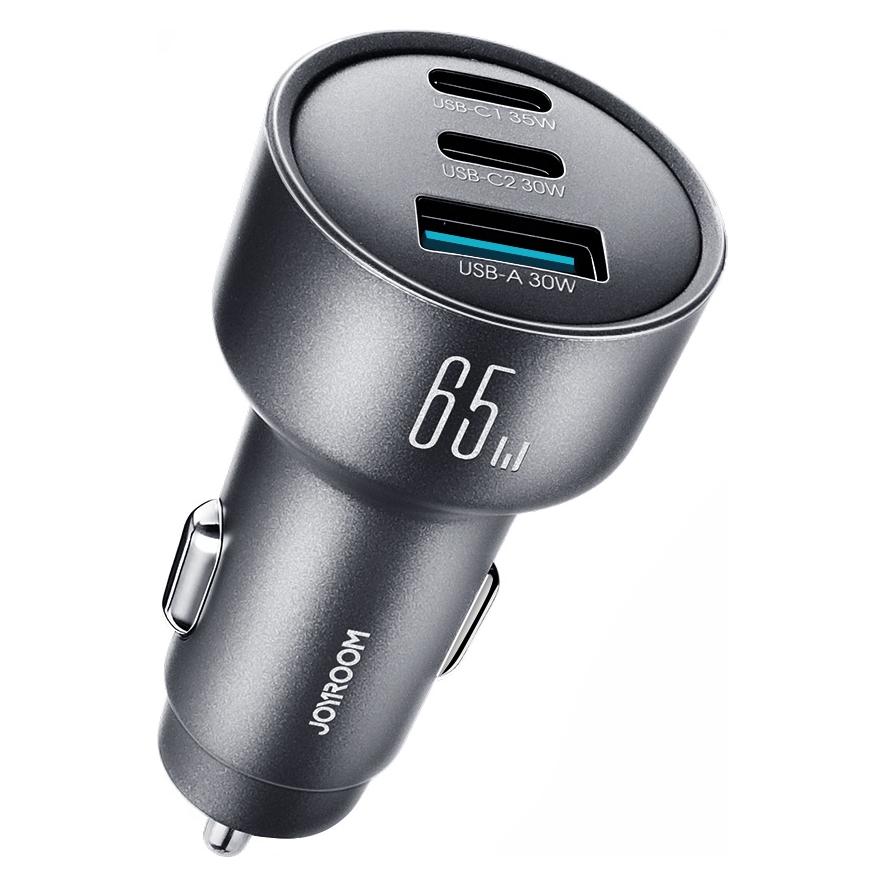 Joyroom JR-CL21 65 W 3-in-1-Autoladegerät USB-C/USB-A - Schwarz (JR-CCN19)