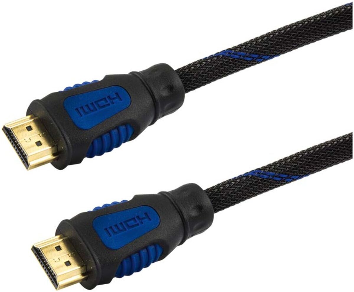 e+p High-Speed-HDMI-Kabel 1,5m schwarz/blau Ethernet (000210899000)