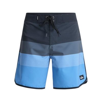 Boardshorts QUIKSILVER "Surfsilk Scallop 18", Herren, Gr. 31SM, Normalgrößen, blau (schwarz tijuana), Obermaterial: 88% Polyester, 12% Elasthan., Hosen