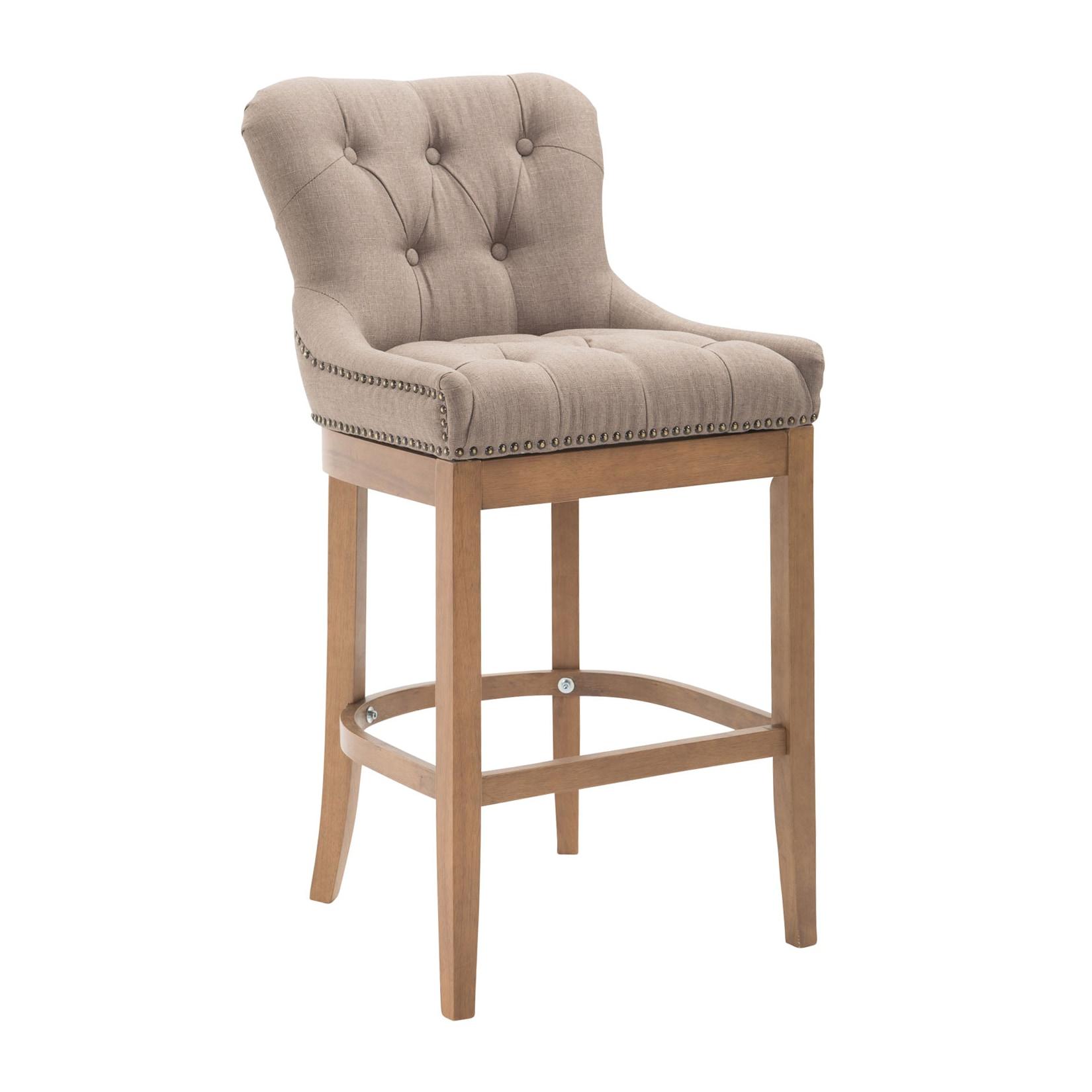 CLP Barhocker Lakewood Stoff, Antik-hell - Farbe: taupe