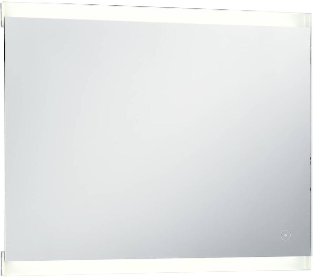 vidaXL Miroir mural à LED de salle de bain et capteur tactile 80x60 cm