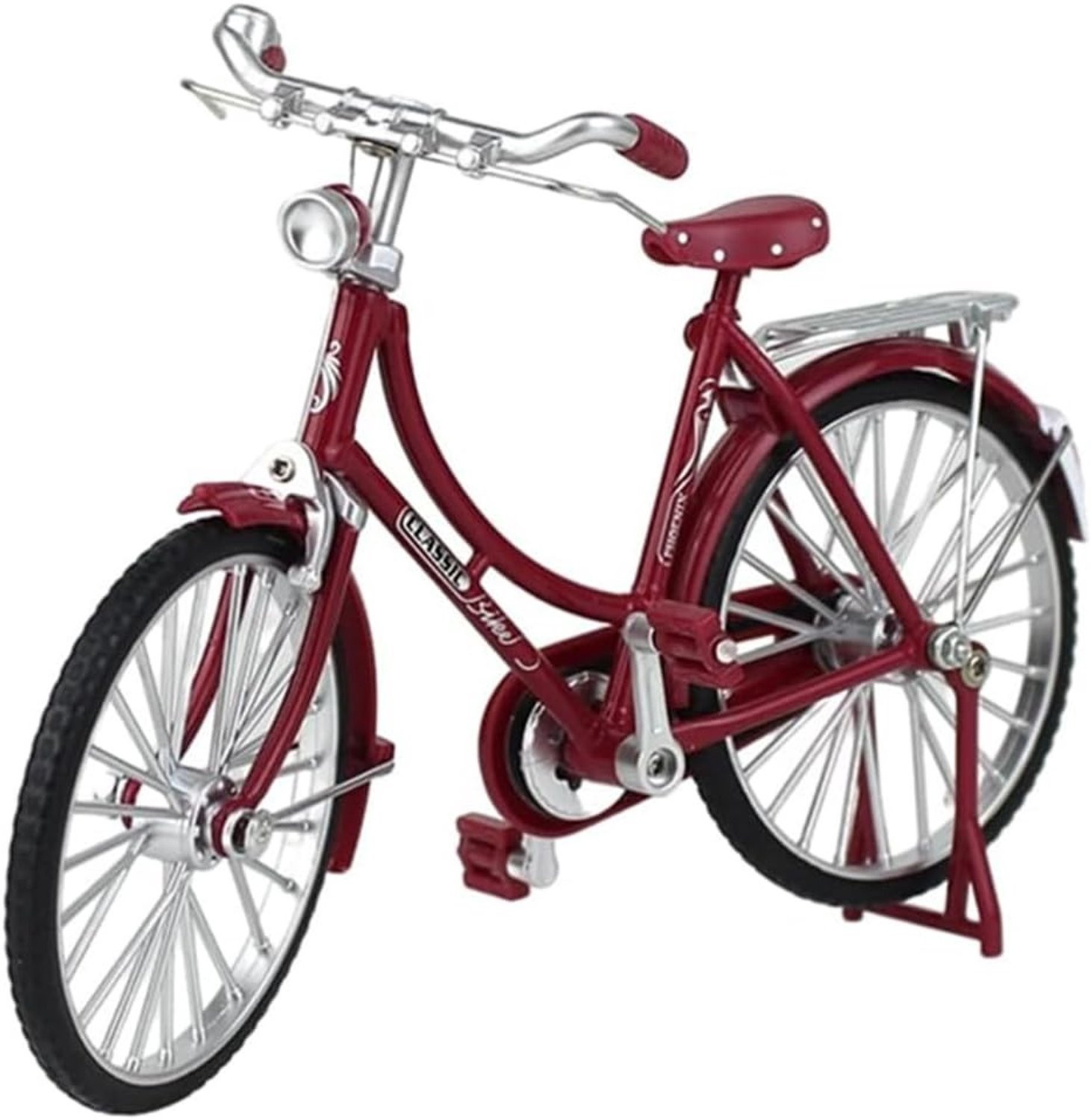 Vintage Miniatuur Fiets 1:10 van Metaal met Beweegbare Wielen en Pedalen voor Decoratie