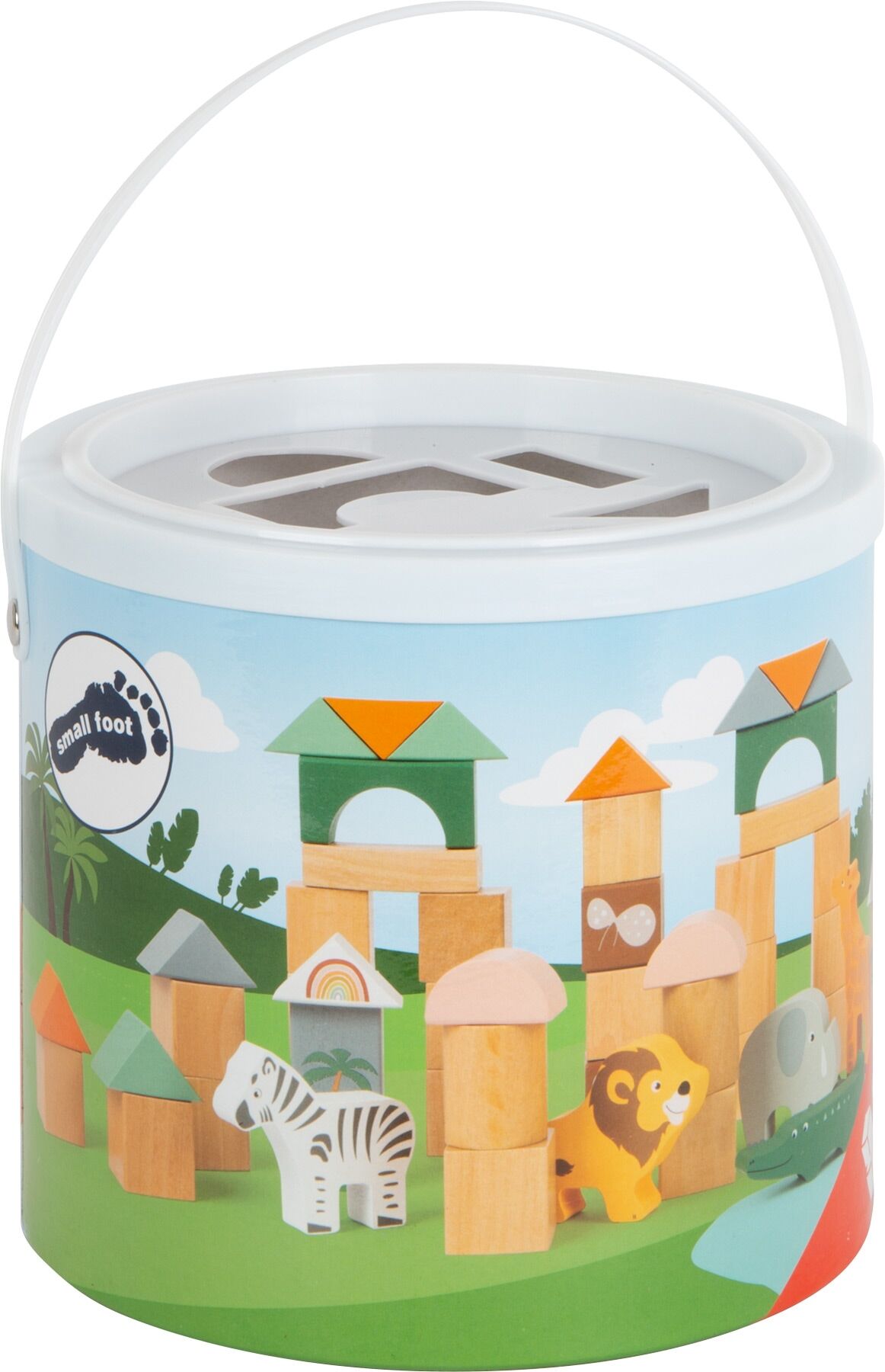 Spielbausteine SMALL FOOT "Safari", bunt, Spielbausteine, Kinder, Holz