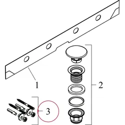 Hansgrohe Befestigung f. Waschtisch , 95678006 95678006