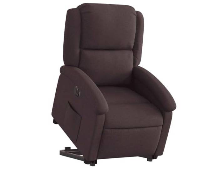vidaXL Relaxsessel mit Aufstehhilfe Elektrisch Dunkelbraun Stoff
