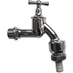 Auslaufventil 3/4 Zoll, Waschmaschinenventil, Knebelventil, verchromt