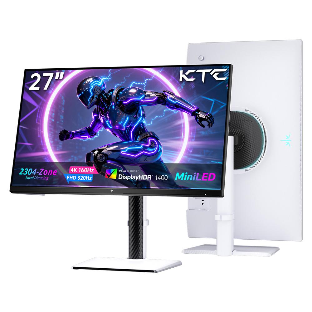 KTC M27P6S Gaming Monitor 27 Zoll 4K Mini-LED, 160Hz/320Hz Dual-Modus, HDR1400, USB-C 65W, KVM