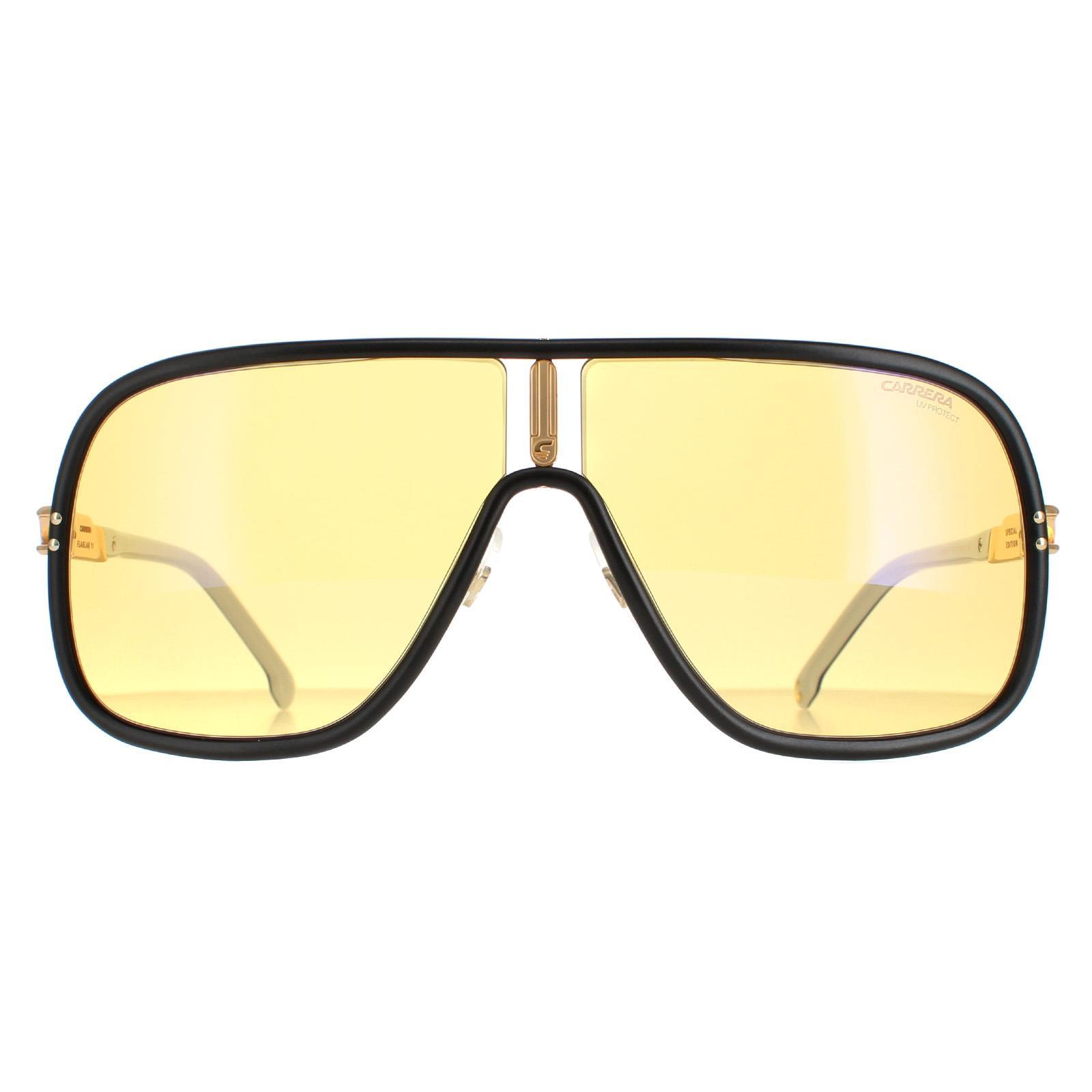 Carrera Aviator Unisexe Matte noir jaune jaune Flaglab 11