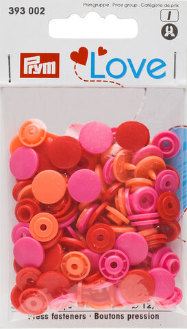 Prym Druckknöpfe "Color Snaps", rot color, 12,4 mm Ø, 30 Stück