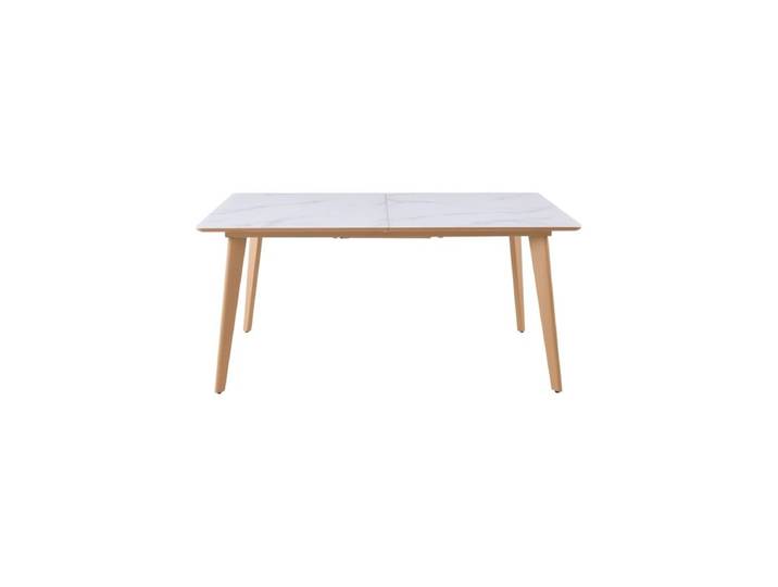 Table extensible L.160/200 cm MAXTON Verre / Imitation marbre