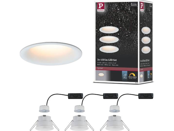 Lot de 3 luminaires encastrés LED Paulmann Cymbal