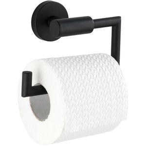 Wenko Toilettenpapierhalter Bosio Black, schwarz, zum Bohren, für 1 Rolle, aus Edelstahl
