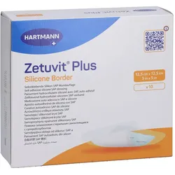 ZETUVIT Plus Silicone Border steril 12,5x12,5 cm