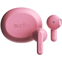 Sudio SUDIO-Kopfhörer A3 Pink In-Ear True Wireless (25 h, Kabellos), Kopfhörer, Pink