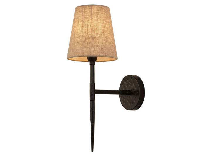 Wandleuchte Gothic, Schwarz, Beigebraun, Metall, 43 cm, Europäischer Sicherheitsstandard, Lampen & Leuchten, Innenbeleuchtung, Spots & Strahler, Wandstrahler
