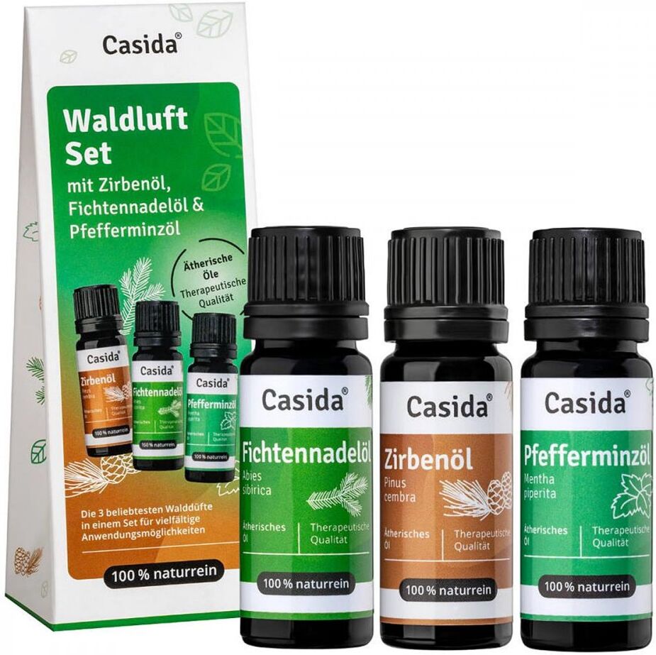 Casida Waldluft Set Zirben&fichtennadel&pfefferminz öl 3X10ml