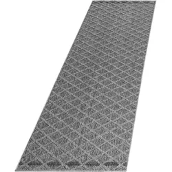 TEPPICH Outdoor IMST in Grau, mit Rautenmuster, 80 x 250 cm