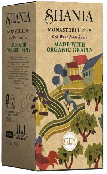 Bag in Box Shania Monastrell 3L - Vino tinto español de Bodegas Juan Gil, 14% vol.