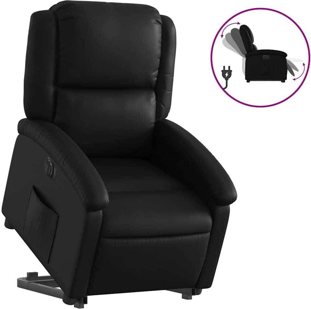 vidaXL Fauteuil inclinable électrique noir similicuir