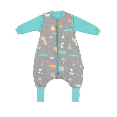 Babyschlafsack SCHLUMMERSACK "Schlafsack mit Füßen 3.5 Tog" Gr. 70, grau (safari), Schlafsäcke, Baby, L: 70cm, Obermaterial: 100% Baumwolle CO., L:70cm