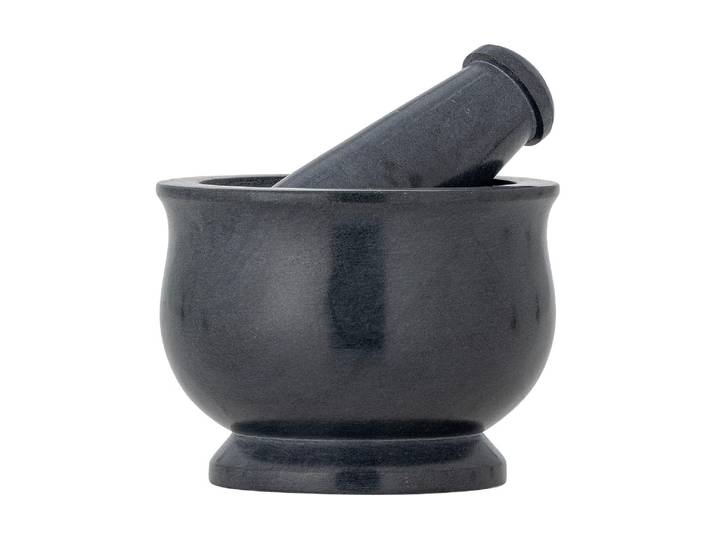Mörser BLOOMINGVILLE mit Stössel Aprilla 10 cm, Speckstein , grau, Ø:10cm, Mörser, Mörser