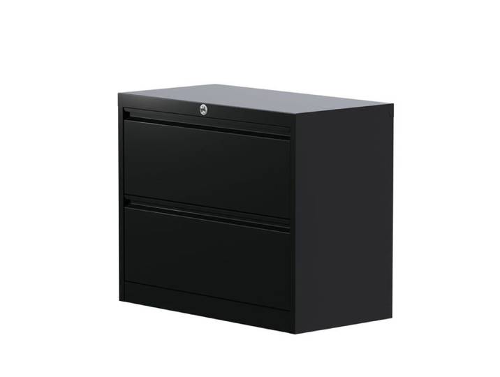 JOLLYTOP Caisson de classement latéral en acier 2 tiroirs avec serrure extension totale pour dossiers A4/Lettre/Légal