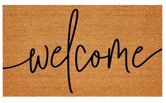Evergreen "Welcome Coir Mat 28""x16"" - 28"" x 16"""
