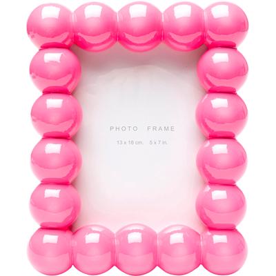 Bilderrahmen KARE DESIGN "Bubble Pink 13x18cm", pink (rosa), B:18,5cm H:23cm T:4,5cm, Papier, Polyresin, Bilderrahmen, Bilderrahmen