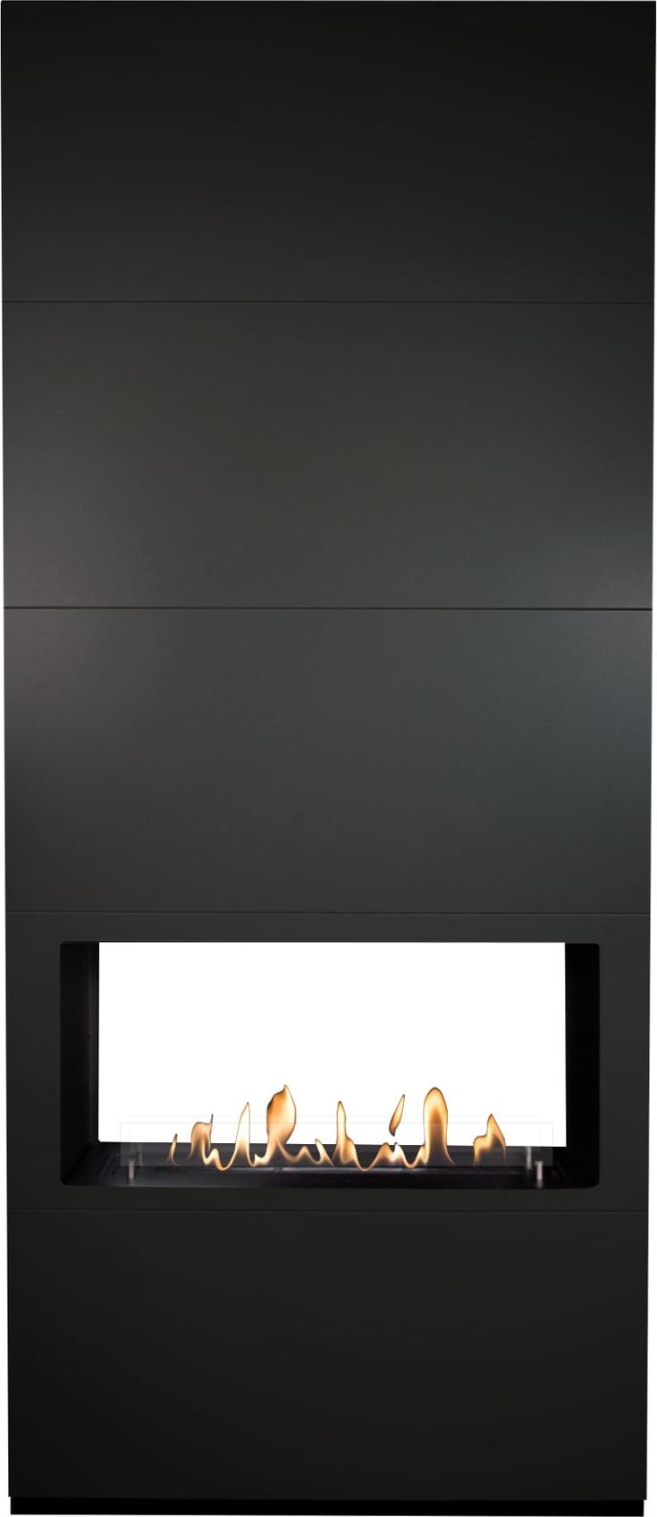 Xaralyn Ethanol-Kamin - Ambiance BOB - schwarzes Holz - 3,5 kW Heizung - Tunnelkamin - Raumteiler