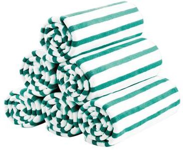 JML 6-pack Cabana Striped Bath Towel Absorbent Beach Towel