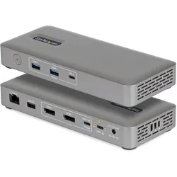 StarTech .com 208UE-USB4-DOCK, Avec fil, USB4, 10,100,1000,2500 Mbit/s, Gris, 10 Gbit/s, 8K Ultra HD, Dockingstation + USB Hub, Grau