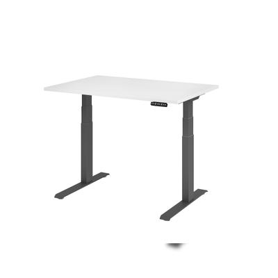 Hammerbacher-Sitz-Steh-Schreibtisch el.120x80cm Weiß/Graph-VXDKB12/W/G