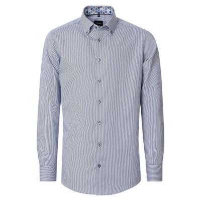 Businesshemd VENTI "VENTI Businesshemd extra langer Arm 72cm gestreift", Herren, Gr. 39, Normalgrößen, blau, 100% Baumwolle, gestreift, schmal, Hemden
