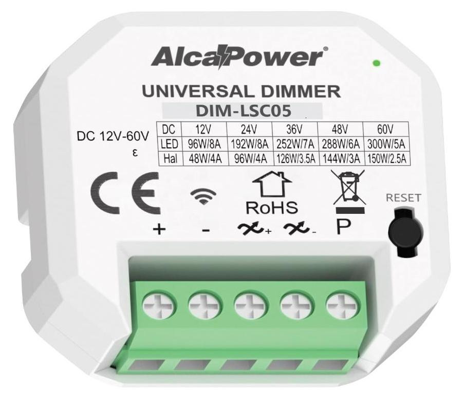Alcapower Smart Dimmer 12-60V DC 300W afstandsbedieningsmodule voor LED-strips en lampen