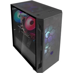 Silverstone Fara H1M Pro Micro-ATX Gehäuse - Tempered Glass, ARGB (mATX, Mini-DTX, Mini-ITX), PC Gehäuse, Schwarz