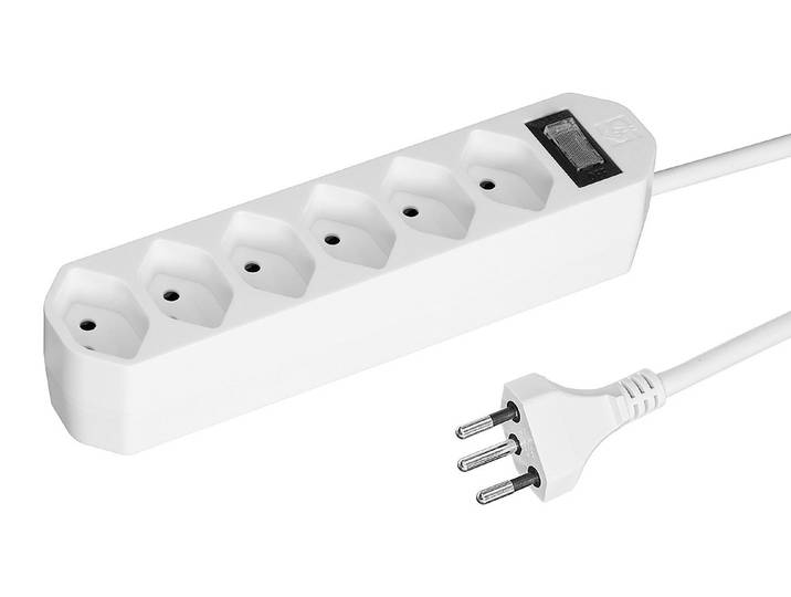 Steffen Steckdosenleiste Compact mit Breaker Switch 6 × Typ 13 1.5 m