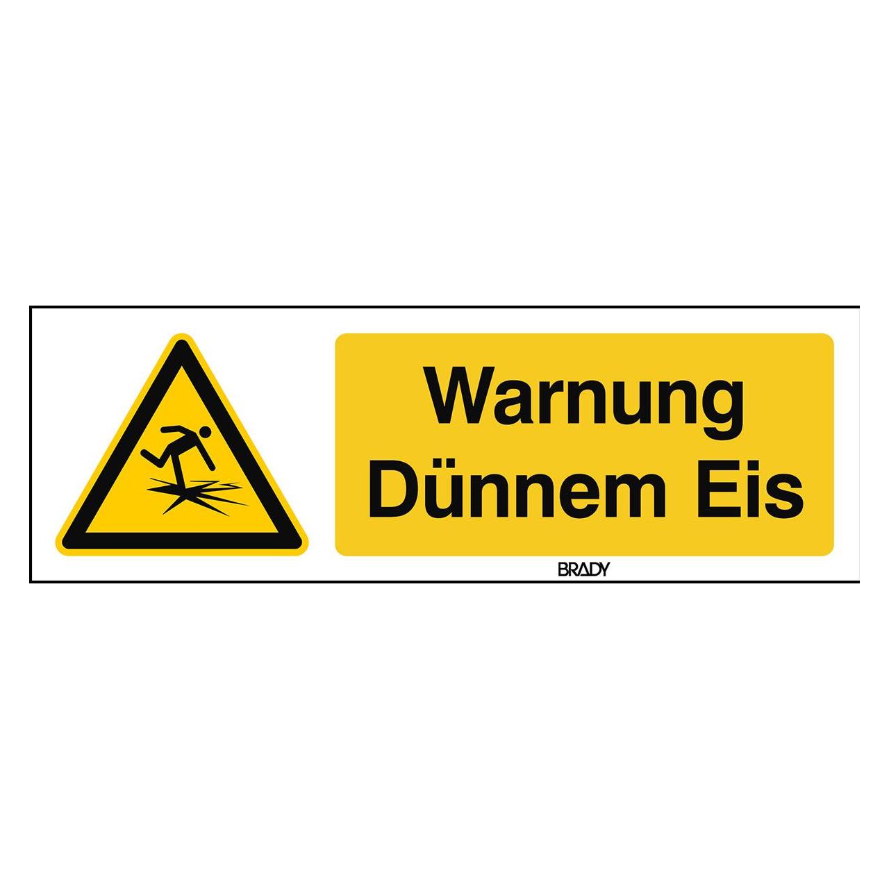 Brady W/W043/DE351/ALU-297X105-1, ISO Sicherheitskennzeichnung - Warnung Dünnem Eis (300450)