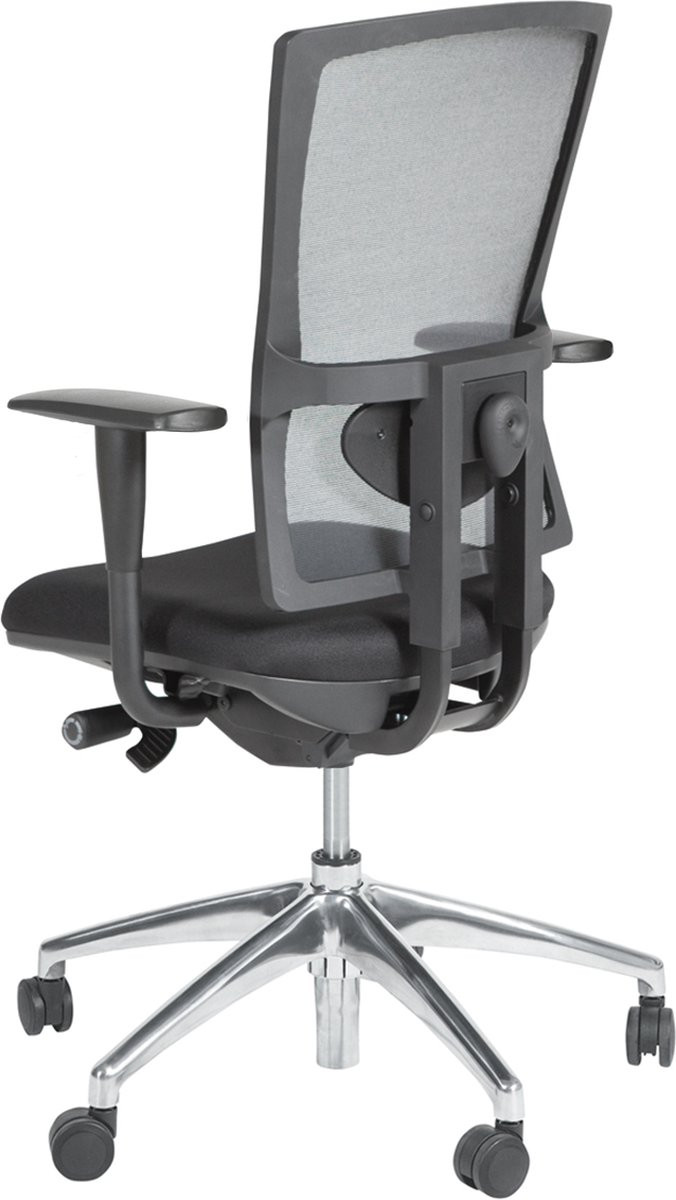 Schaffenburg Serie 300 NEN ergonomische bureaustoel met aluminium voetkruis en mesh rugleuning