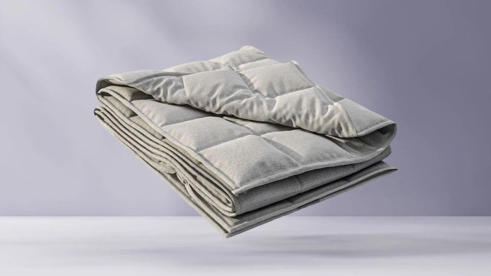 Emma Couverture lestée microfibre 150x200 Blanc 200x5x150cm