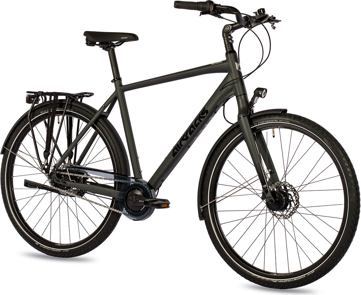 Airtracks Herren City XXL Fahrrad 28 Zoll CI.2880 Shimano Nexus 7 Schwarz Matt 56cm für Körpergröße 175-185cm