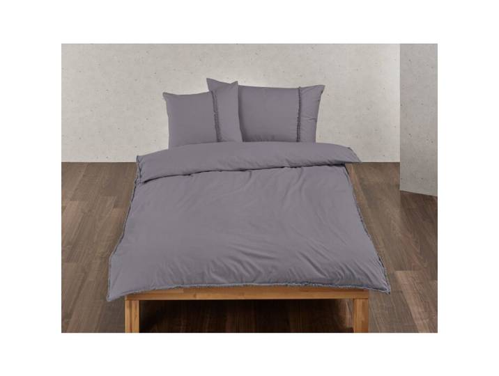 Bettwäsche mit Fransen-Bordüre – Duvetbezug – 240x240 cm