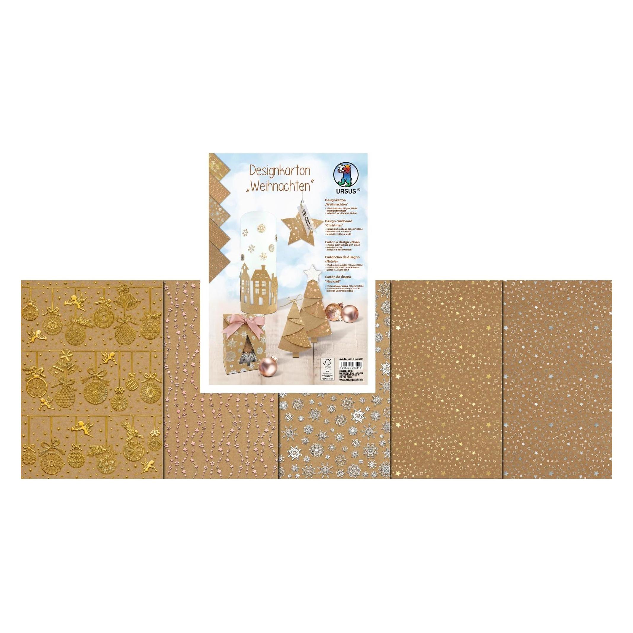 Ursus Designkarton Weihnachten (250 g/m², 1x) (62254699F)