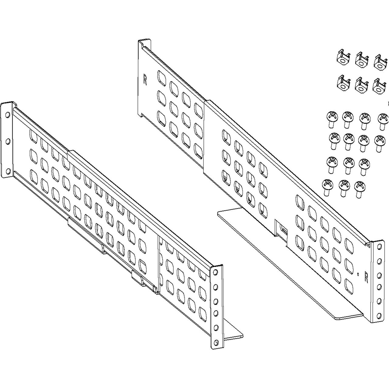 Bluewalker PowerWalker Rack Mount Kit - RK5 (silber, für VFI CPR Serie)