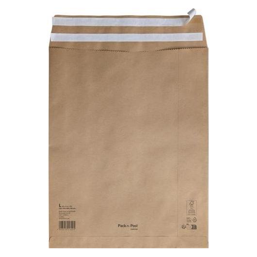 Mailmedia E-Commerce Faltenversandtasche, Grösse L aus recyceltem Kraftpapier, 110 g/qm, FSC-zertifiziert (200 Stk.) (30117415)