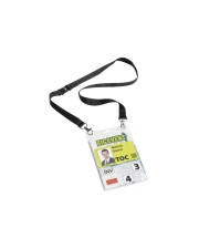 Durable Kartenhalter für A6 Trageband Schwarz (8525 01)