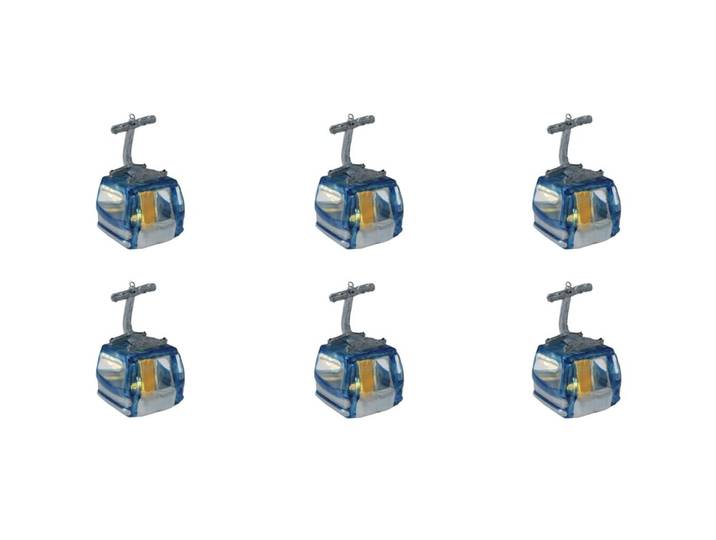 VK Hänger Gondel mit LED H11.5xB6 blau - Material: Glas - 949