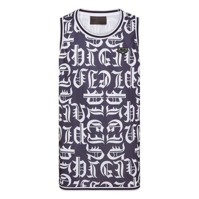 T-Shirt PHILIPP PLEIN "Gothic Plein", Herren, Gr. XL, 24, navy, Obermaterial: 100% Baumwolle, Shirts T-Shirt