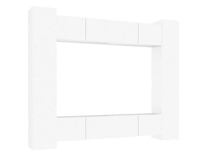vidaXL 8-TLG. TV-Schrank-Set Weiß Holzwerkstoff