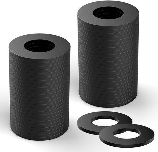 Platte sluitringen van koolstofstaal, zwart, M6 x 12mm