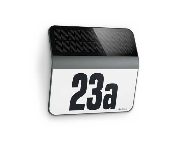 STEINEL XSolar LH-N LED-Hausnummern-Wandleuchte XSOLAR, Kunststoff, Modern